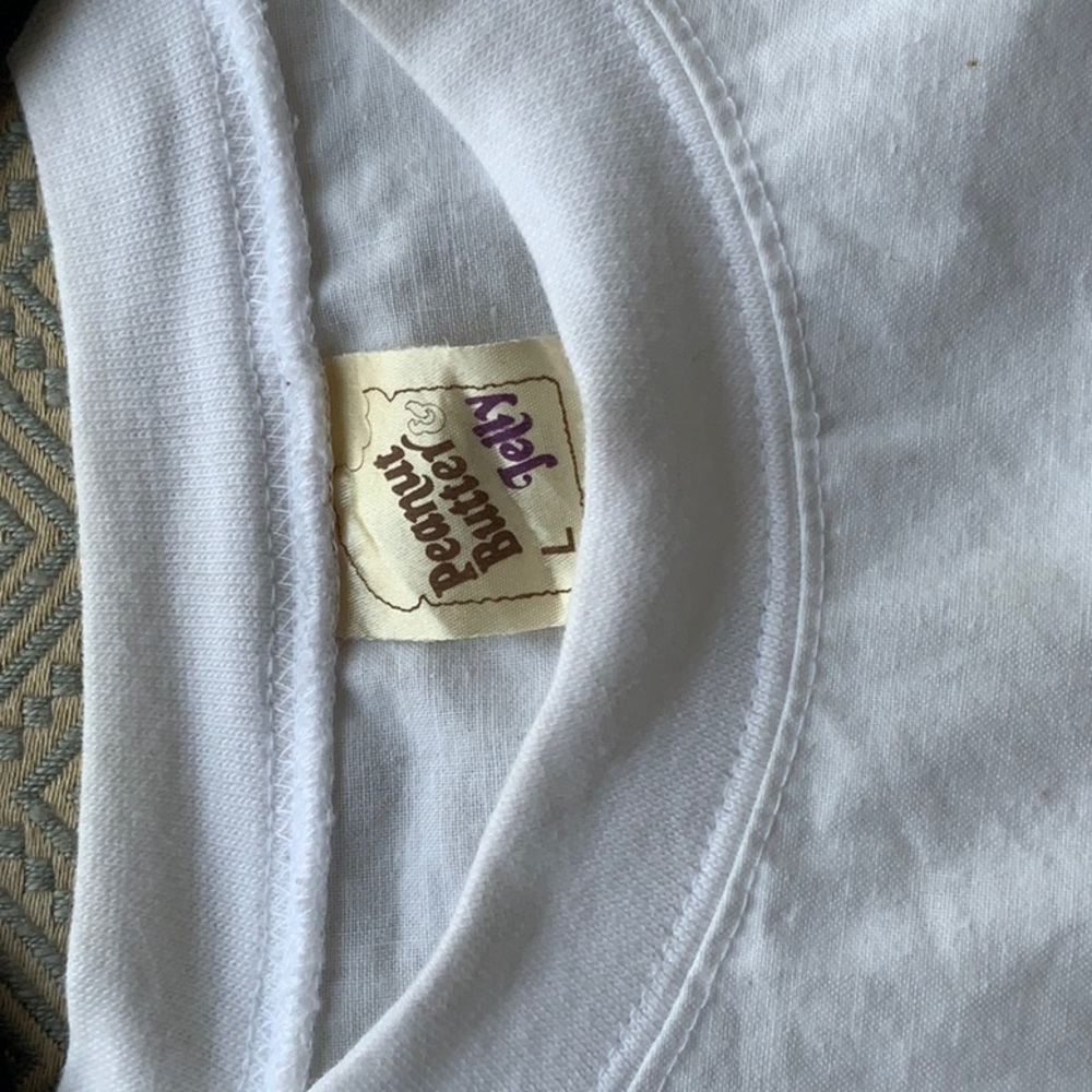 TENNIS LONG SLEEVE SHIRT WITH EMBROIDERED RACQUETS & BALLS ADORABLE L FIRM PRICE - Picture 5 of 6